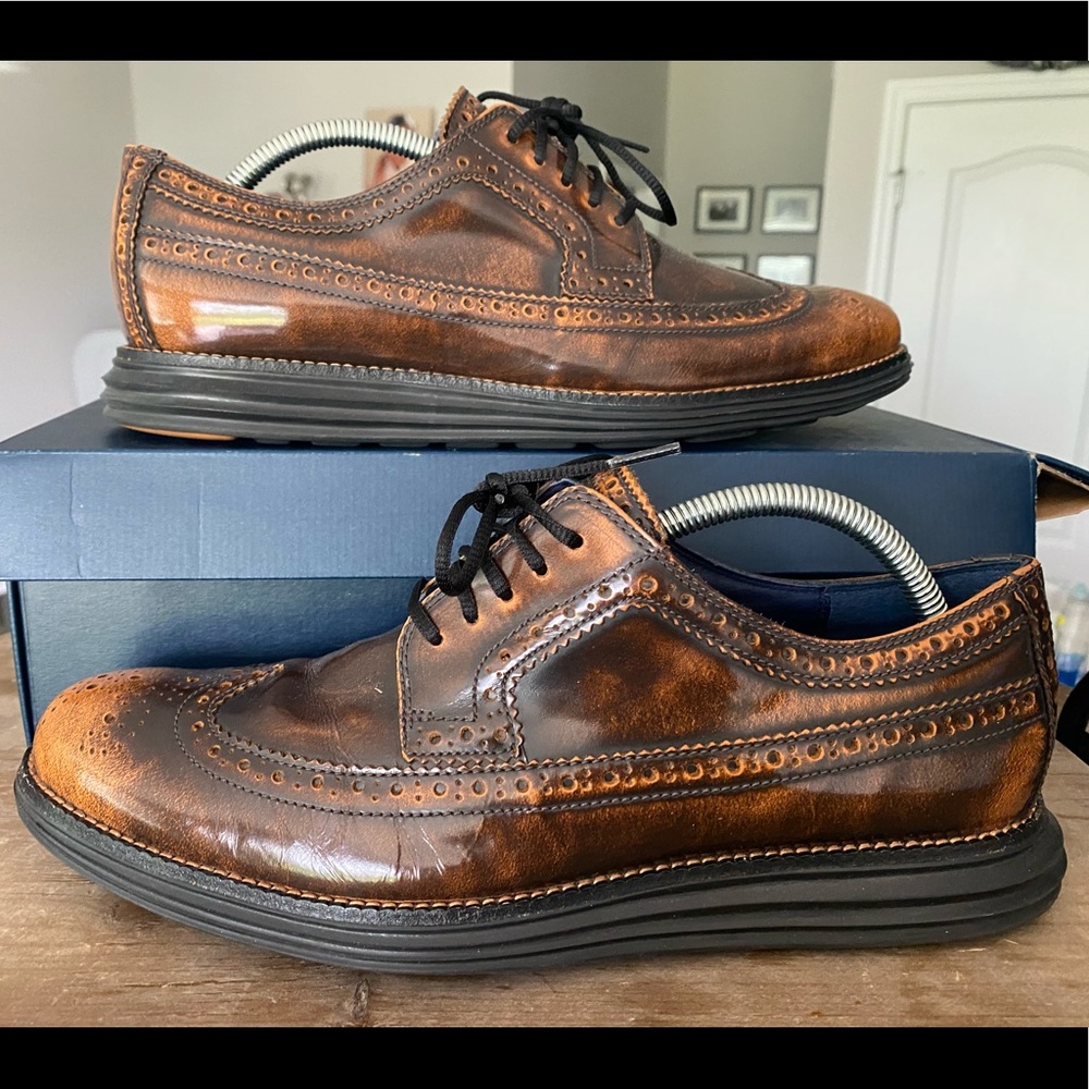 COLE HAAN Men Original Grand Wingtip Oxford Brown